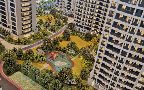 闻博花城沙盘图7号13号楼即将开放实体样板房