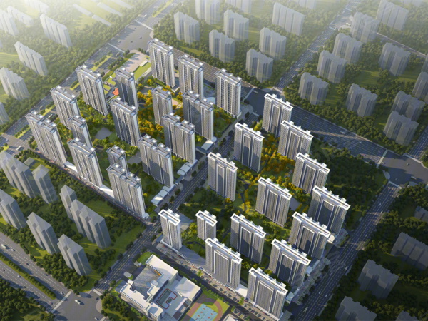 太原龙投·中国铁建·未来星城楼盘建筑物外景