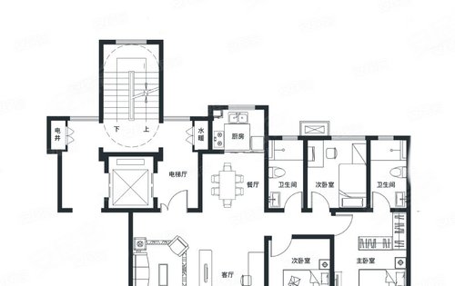 别墅家用电梯户型图图片