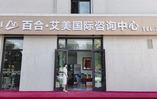 艾美国际售楼处门口一角