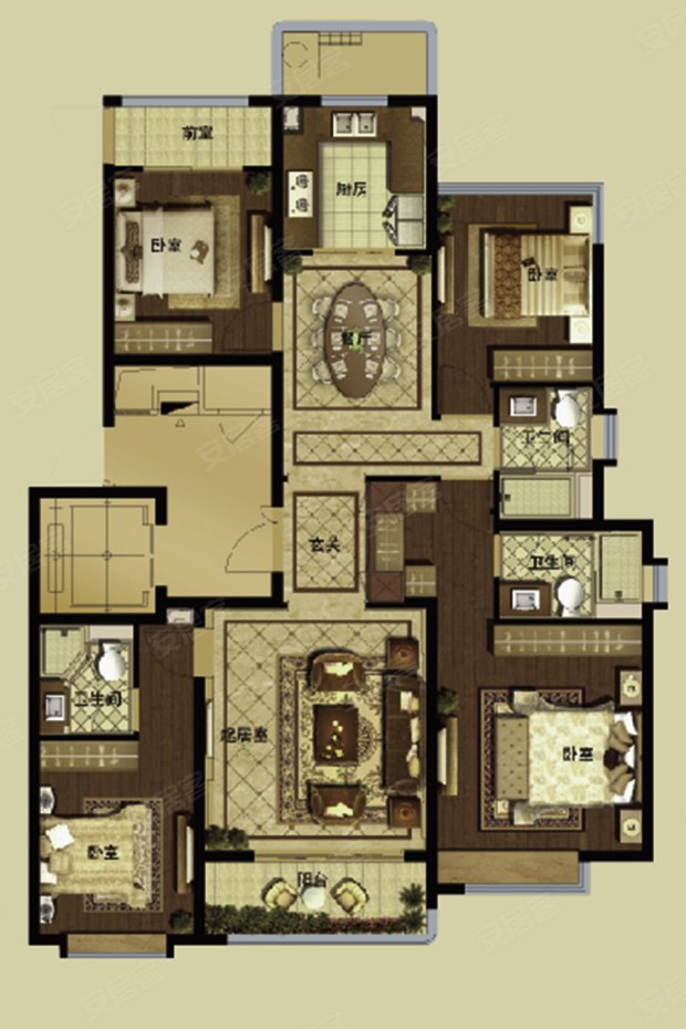杭州楼盘 萧山楼盘 萧山新城楼盘 融信萧山公馆 户型信息 寰誉户型: 4