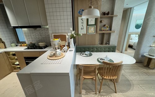 昆仑·时代中心动态:餐厅客厅展示区域,实景拍摄.-哈尔滨安居客