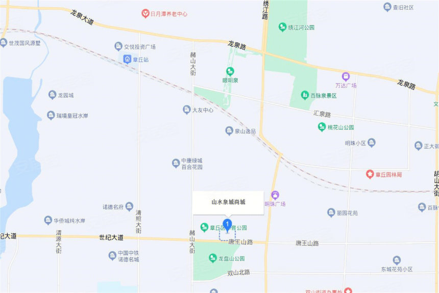 章丘山水泉城玺城规划图片