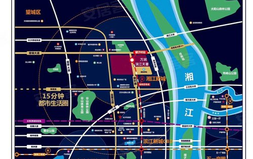 万润·滨江天著动态:滨江天著区位图-长沙安居客