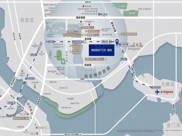 翔安后村TOD璞安,厦门翔安后村TOD璞安房价,楼盘户型,周边配套,交通地图,翔安东路与金泉路交叉口南侧 - 安居客
