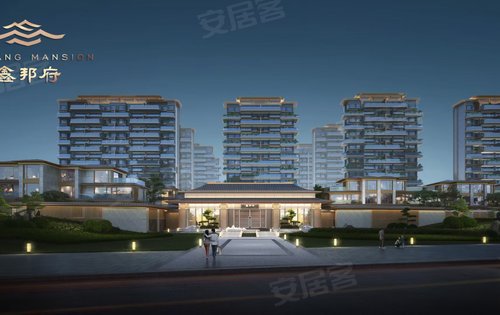鑫邦府动态:鑫邦府小区效果图,未来的高等社区,第四代住宅项目鸟瞰图-上饶安居客