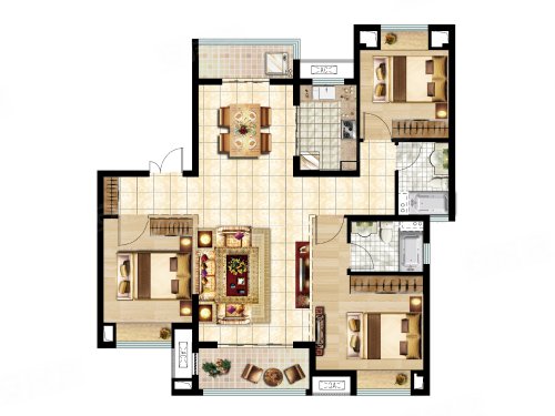 雅居乐玺悦户型图