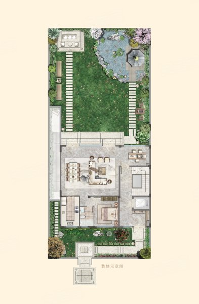 绍兴棠颂和鸣376㎡户型，绍兴棠颂和鸣别墅约376.00平米户型图，朝南朝向 - 绍兴安居客