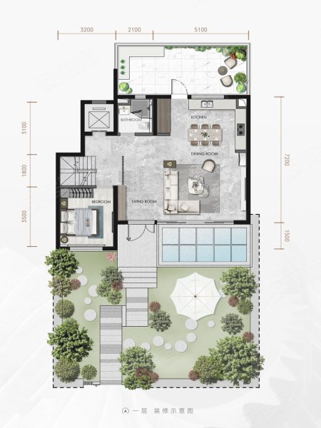 电建德商泷悦天玺下叠户型,电建德商泷悦天玺别墅约320.00平米户型图,朝南北朝向 - 成都安居客