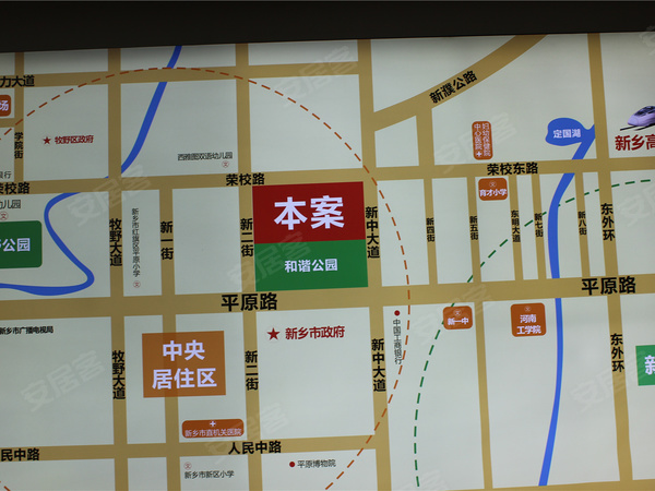 伟业中央公园,新乡伟业中央公园房价,楼盘户型,周边配套,交通地图