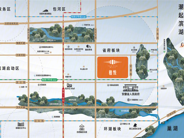 阳光城檀悦,合肥阳光城檀悦房价,楼盘户型,周边配套,交通地图,包河大道与福州路交汇处 - 安居客