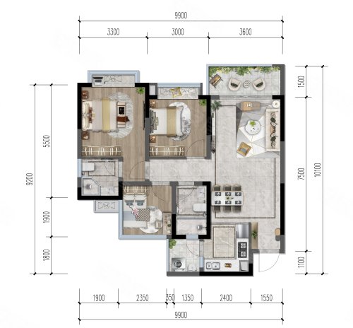 邦泰翡翠城户型图