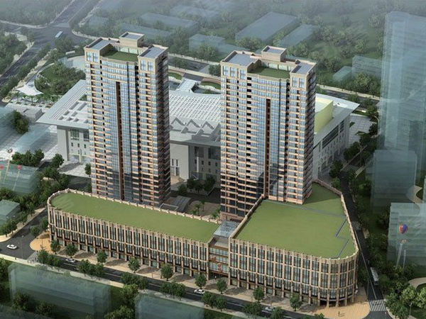 海洲新天地广场楼盘建筑物外景
