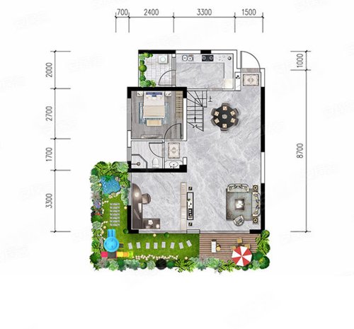 领丰公园墅户型图