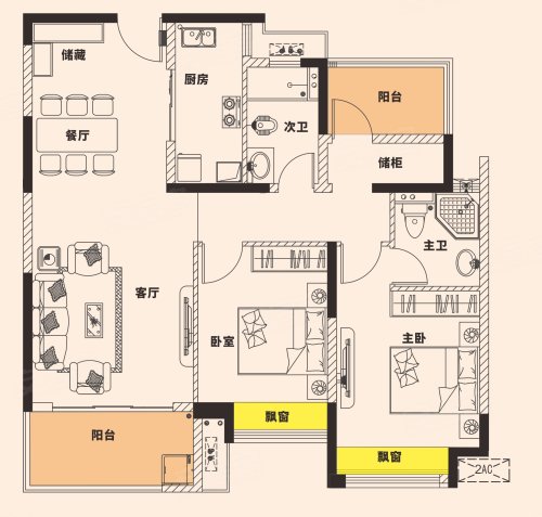 衡阳楼盘 蒸湘楼盘 佳兆业悦峰南                      户型图