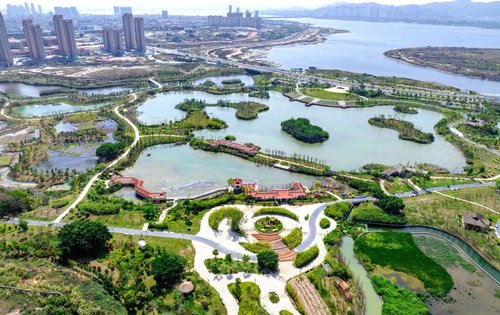缦玥长滩周边的双溪湿地公园投入使用啦