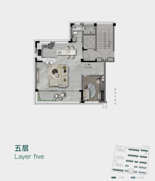 玖玺上叠B户型，玖玺别墅约218.00平米户型图，朝南朝向 - 嘉善安居客