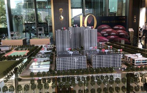 招商闻博花城售楼部案场沙盘