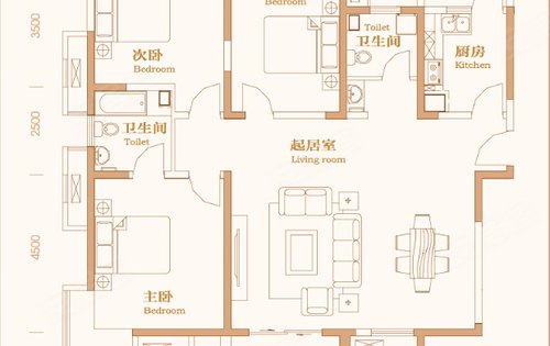 府上和平动态:【户型推荐】161平三室一家人尽享天伦之乐-武汉安居客