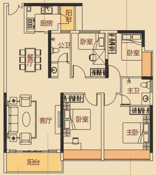 自贡御景湾户型图图片