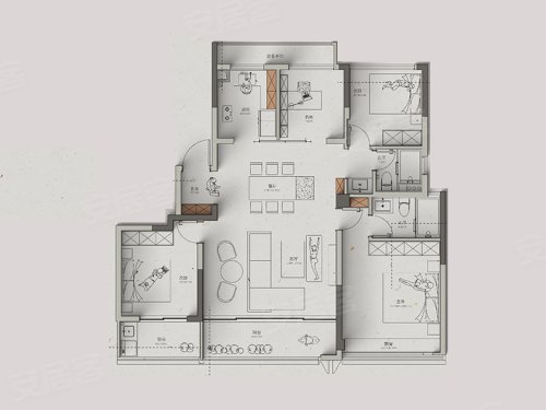兴耀沐晴川,4室2厅2卫,下沙路与宜学路交叉口,沐晴川府4#-1单元-14-1402 - 安居客