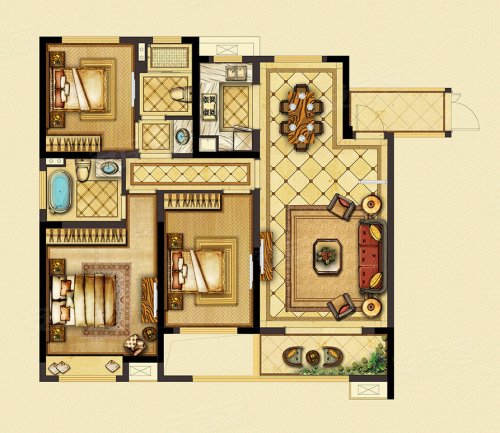 余姚中梁首府户型图