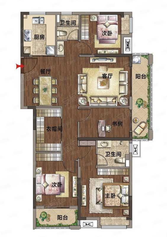112m²,3室2厅2卫 110m²关联户型:位于武汉黄陂的大华公园华府2