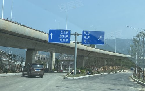 福州熙悦府动态:项目旁的新店外环路路牌已安好!