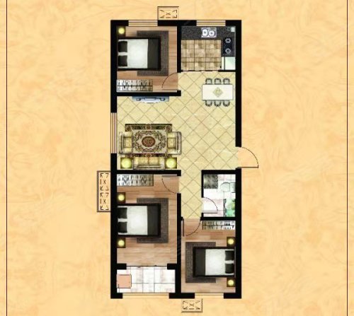 德州楼盘 德城区楼盘 德兴城上城南 户型图(1/1) 视频加载中 play 00