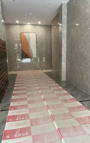 陕建·汉悦府动态:小区高层入户大堂,公区全贴有瓷砖-汉中安居客