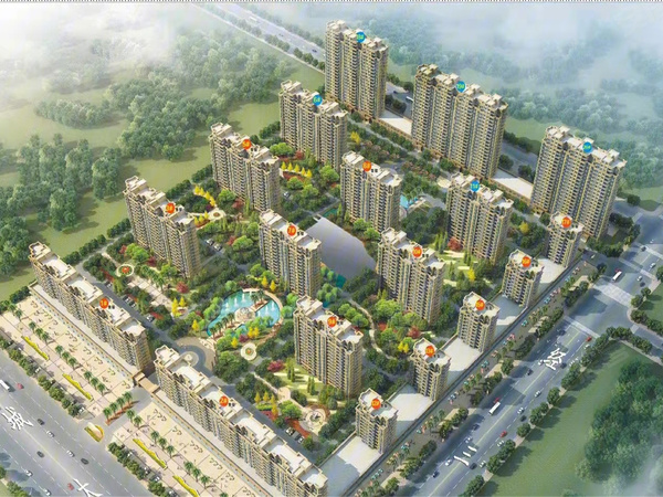 杞县西湖国际楼盘建筑物外景