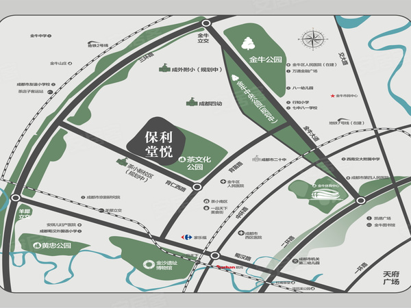 保利堂悦，成都保利堂悦房价，楼盘户型，周边配套，交通地图，西三环育仁西路（茶文化公园旁） - 安居客