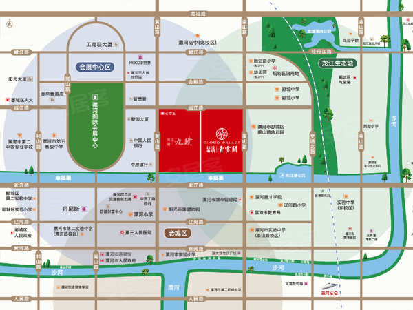 红澄鲁明·青云阙,漯河红澄鲁明·青云阙房价,楼盘户型,周边配套,交通地图,淞江路与泰山路 - 安居客
