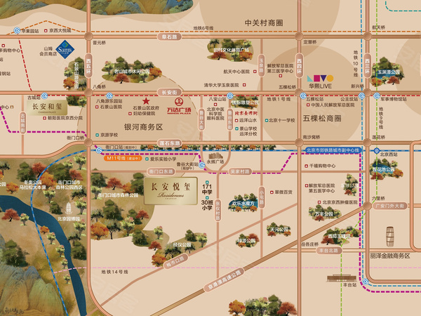 长安悦玺，北京长安悦玺房价，楼盘户型，周边配套，交通地图，古城地铁站南 - 安居客