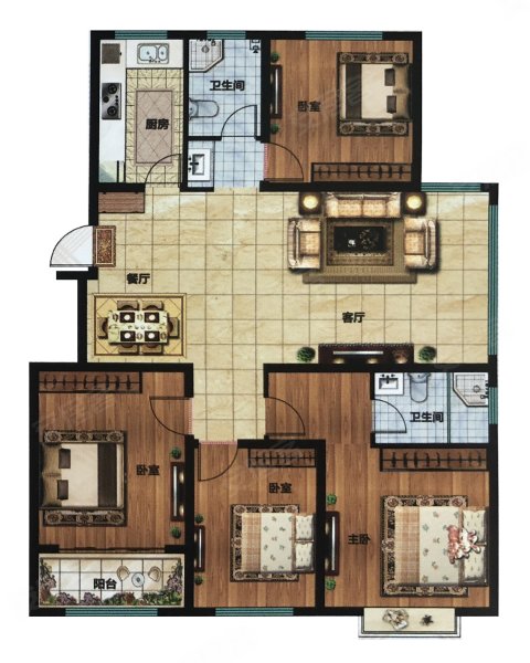 菏泽楼盘 开发区楼盘 剑桥学府南                      户型图