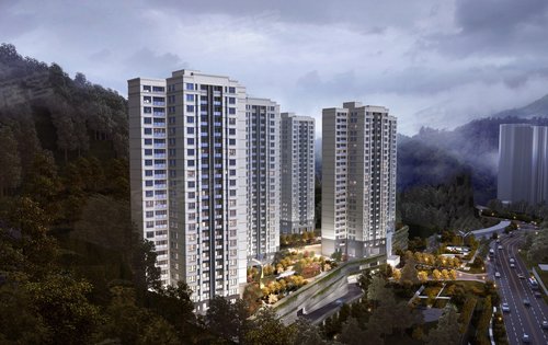 重庆天地新组团翡翠湖山总高22层渝中少有的低密度小区
