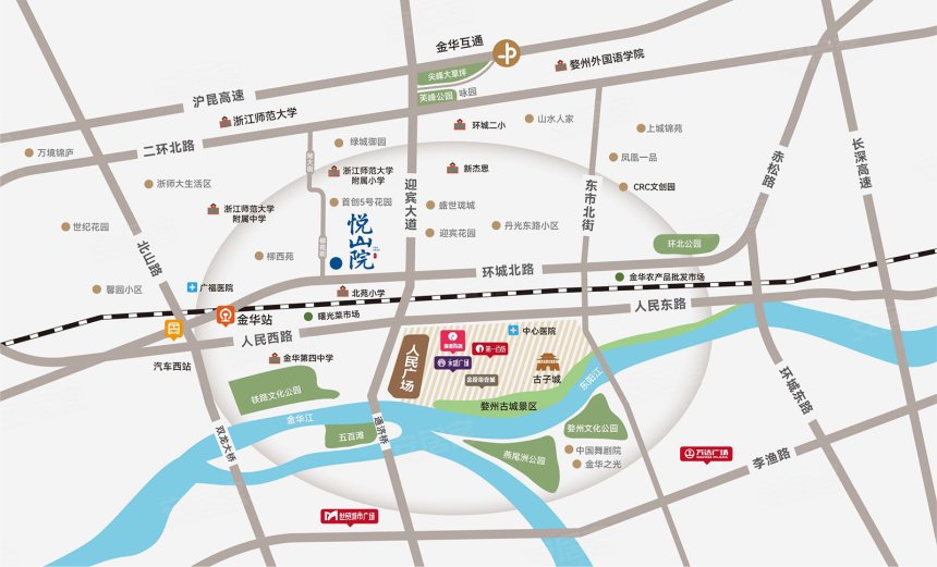 悦山院楼盘户型怎么样,悦山院社区品质好不好,交通出行便利,生活配套设施-金华安居客