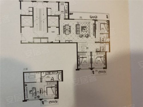 碧桂园珑悦159㎡户型,碧桂园珑悦4室2厅2卫1厨约159.00平米户型图,朝南朝向 - 温州安居客