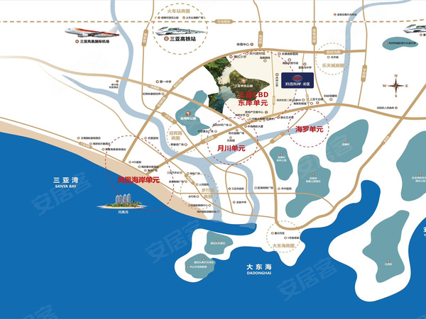 中国铁建·海语东岸（北区），三亚中国铁建·海语东岸（北区）房价，楼盘户型，周边配套，交通地图，东岸一路海语东岸北区 - 安居客
