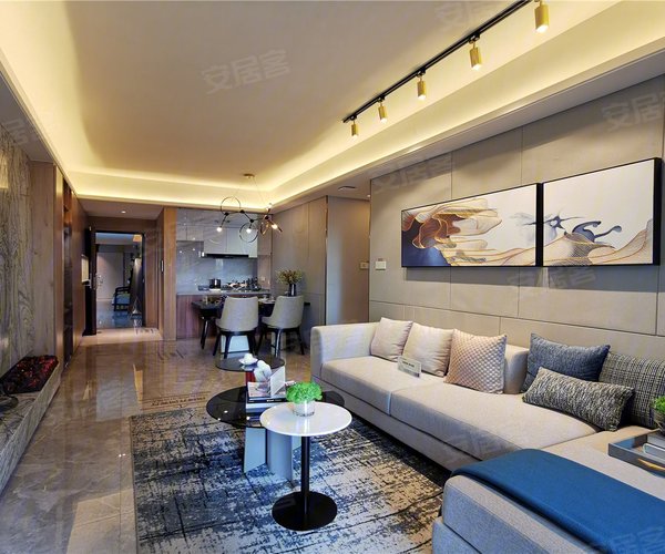 卓越浅水湾住宅B1户型，卓越浅水湾住宅3室2厅2卫1厨约95.00平米户型图，朝南朝向 - 佛山安居客