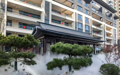 城市更新·铂悦动态:小区实景园林水系。-汉中安居客