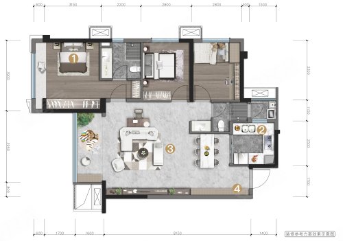 新希望万科知园245㎡底跃户型,新希望万科知园6室4厅3卫1厨约245.