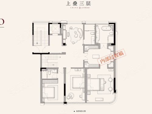 金茂璞逸云湖上叠264平米,金茂璞逸云湖别墅约264.00平米户型图,朝南朝向 - 合肥安居客