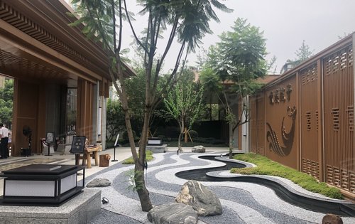 凤溪院子动态:售楼部外侧一角-成都安居客