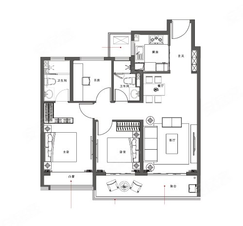 moc芯城汇四期住宅 澜庭in户型图