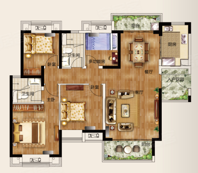 140m05,4室2厅2卫 128m05,4室2厅3卫 160m05关联户型:景盛豪庭