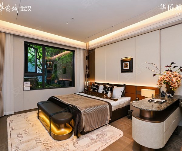 华侨城·天荟D户型,华侨城·天荟4室2厅2卫1厨约139.00平米户型图,朝南北朝向 - 武汉安居客