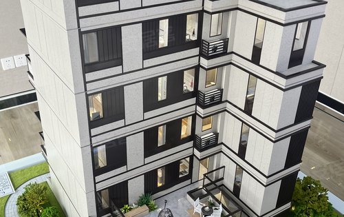 叠拼总高6层,下叠135平,中叠a户型143平,中叠b户型115平,上叠户型132