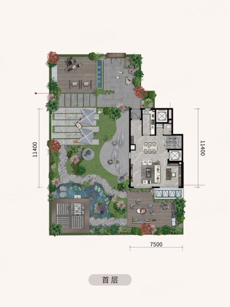 京能·丽墅桃源下叠户型,京能·丽墅低密住宅约311.00平米户型图,朝南北朝向 - 北京安居客