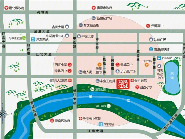 龙凤江城楼盘区位规划